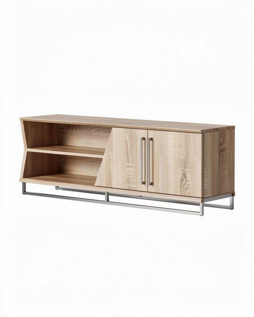 Dressoir van hout met metalen onderstel afmeting 150 x 40 x 60cm