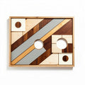 Houten puzzel met verschillende vormen en kleuren 35 x 30 x 5cm