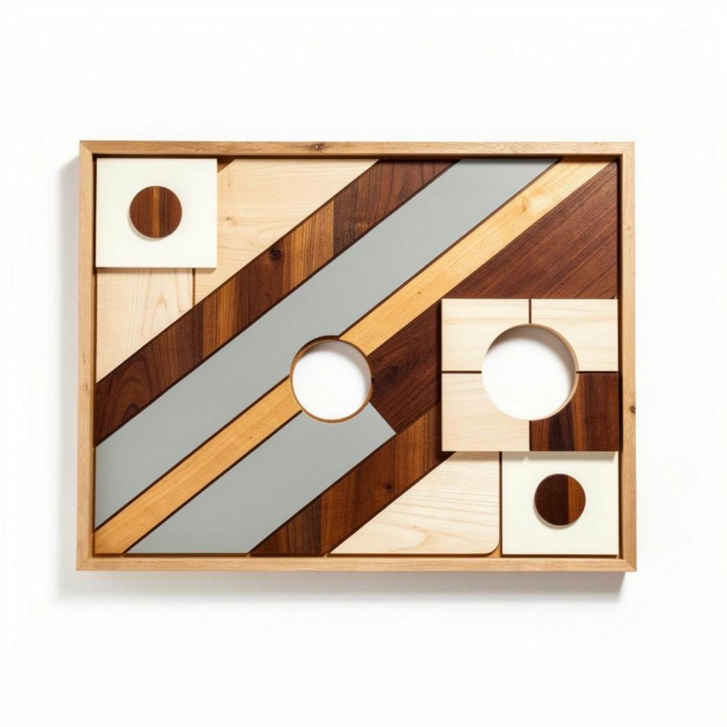 Houten puzzel met verschillende vormen en kleuren 35 x 30 x 5cm