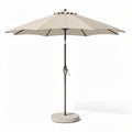 Parasol van stof met aluminium frame diameter 250 cm in beige