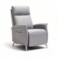 Fauteuil met verstelbare rugleuning en armleuning in grijs 85 x 75 x 110cm